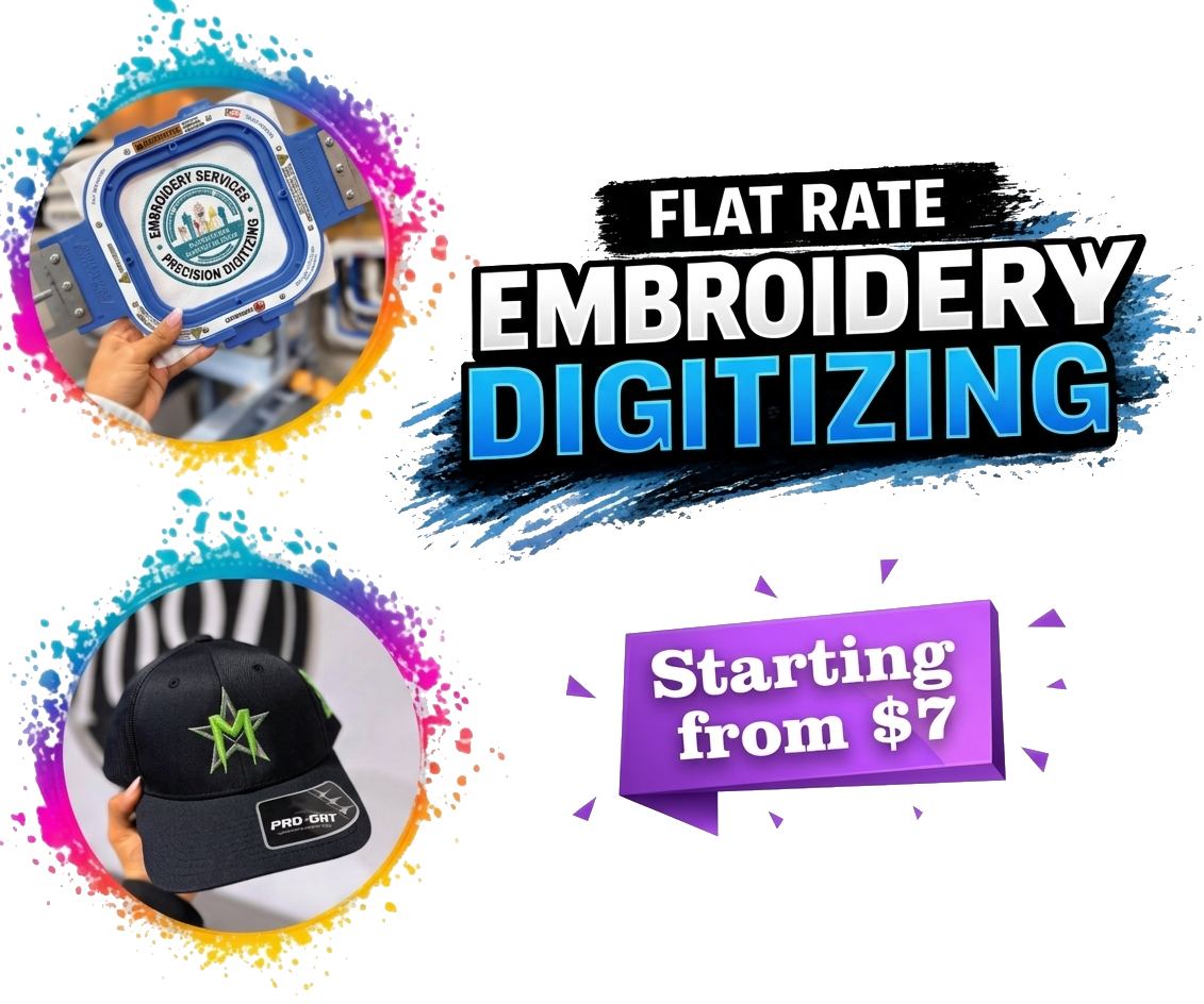Custom logo digitizing for embroidery